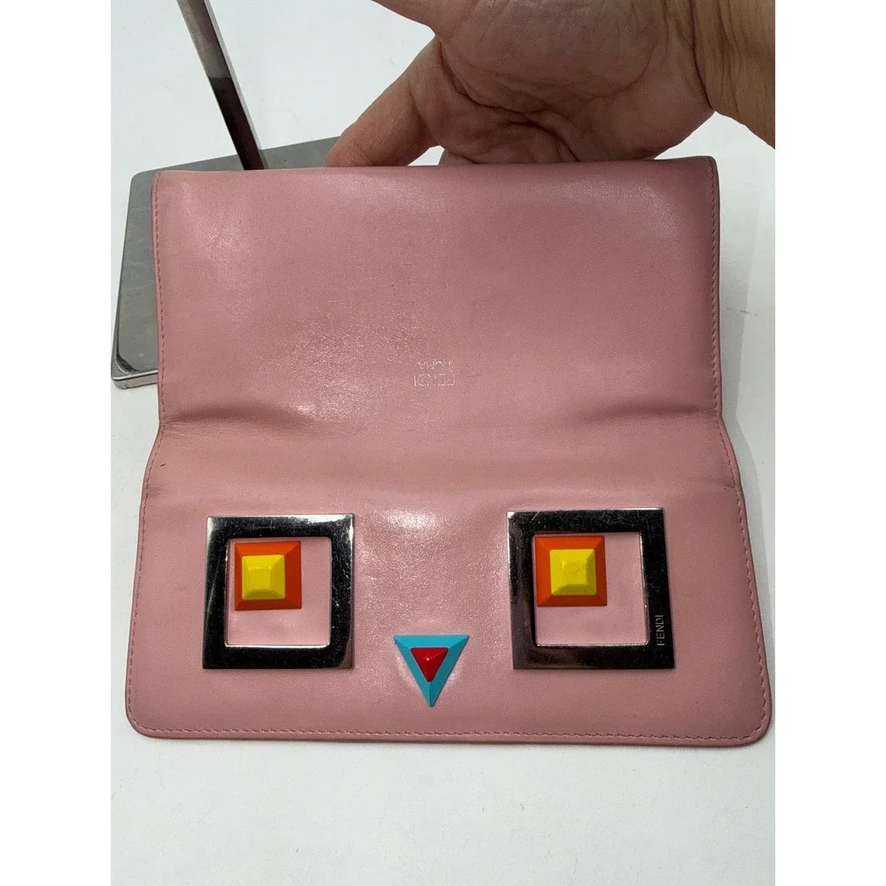 Fendi Vitello Century Hypnoteyed Pink Zippy Continental Wallet in Bubblegum - Picture 14 of 16
